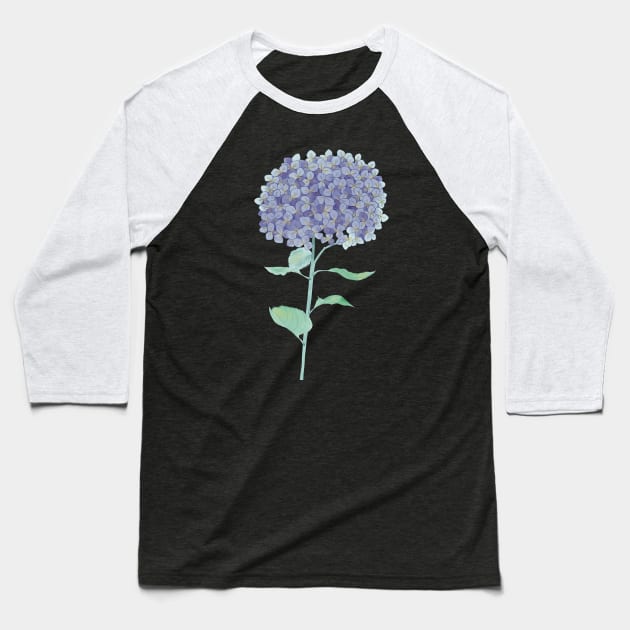 Hydrangea watercolor Baseball T-Shirt by Designs by Twilight